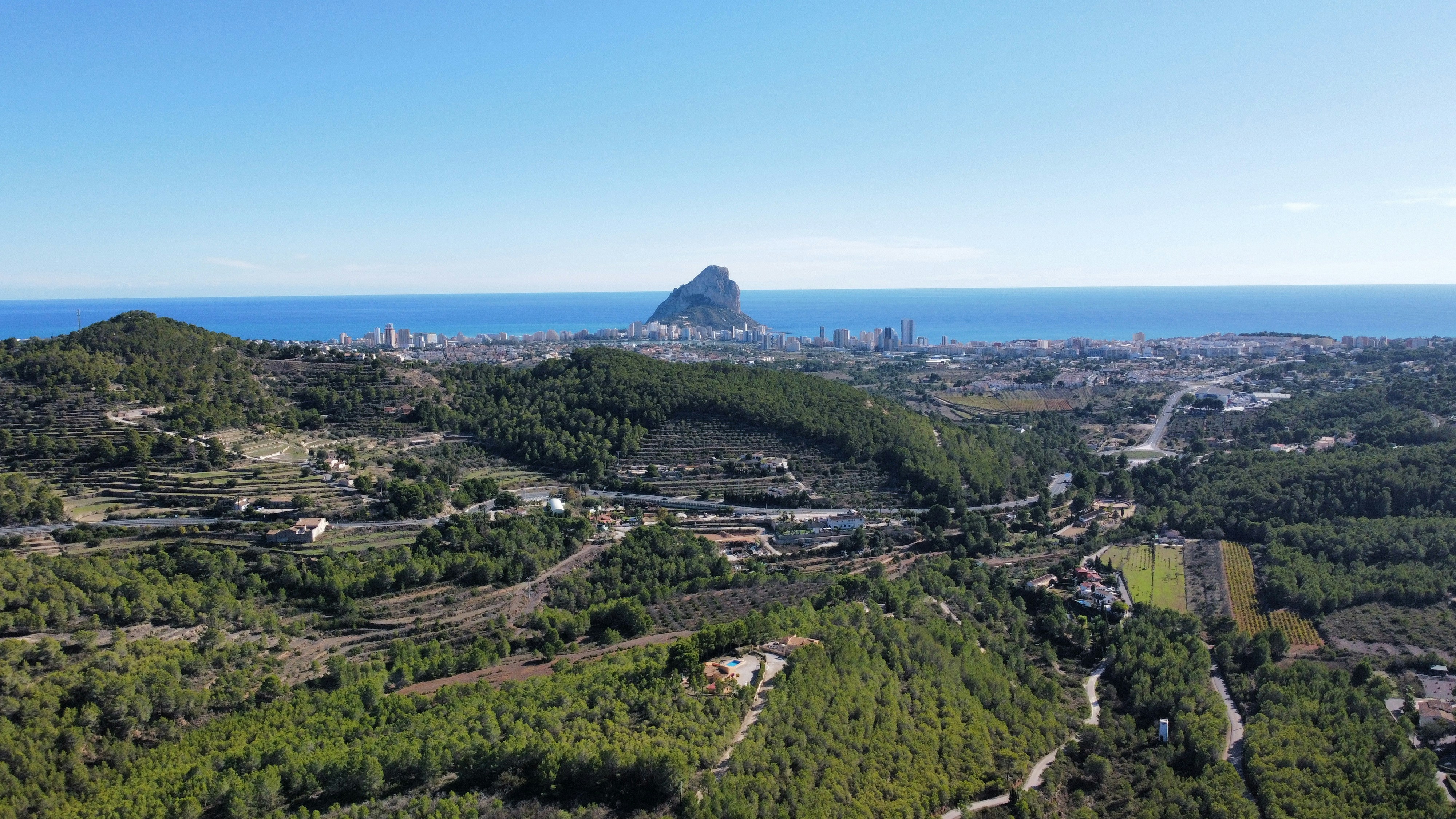 Luchtfoto Costa Blanca binnenland